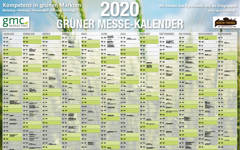 Green Trade Fair Calendar 2020